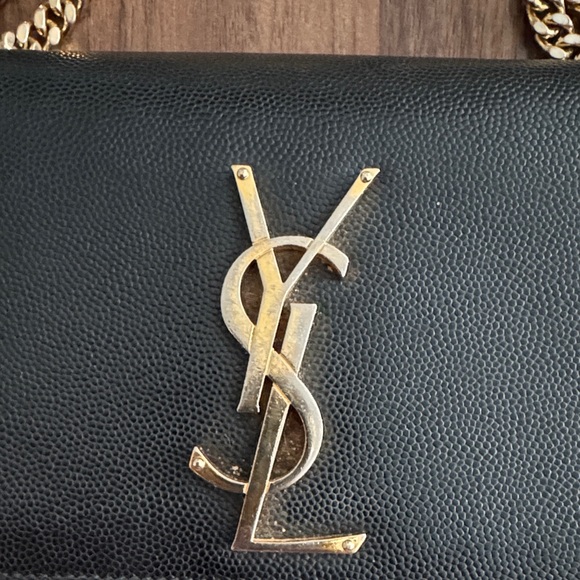 Yves Saint Laurent Black and Gold Chain Bag - Picture 6 of 6